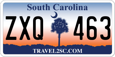 SC license plate ZXQ463