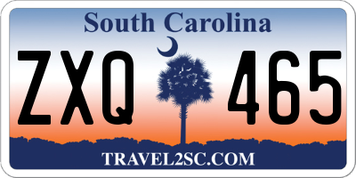 SC license plate ZXQ465