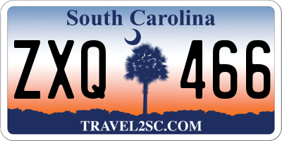 SC license plate ZXQ466