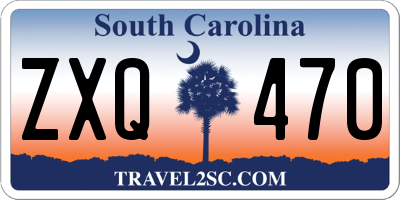 SC license plate ZXQ470