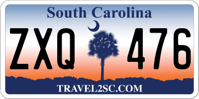 SC license plate ZXQ476