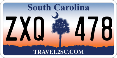 SC license plate ZXQ478