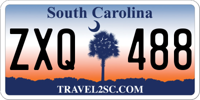 SC license plate ZXQ488