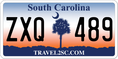SC license plate ZXQ489