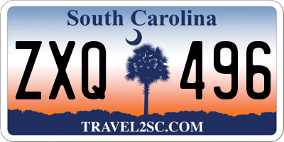 SC license plate ZXQ496