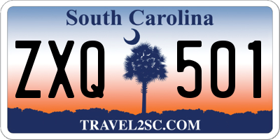 SC license plate ZXQ501