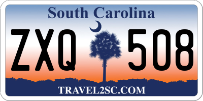 SC license plate ZXQ508