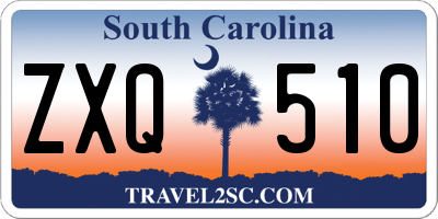 SC license plate ZXQ510