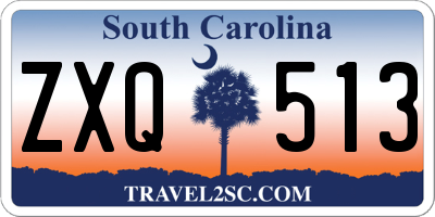 SC license plate ZXQ513