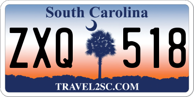 SC license plate ZXQ518