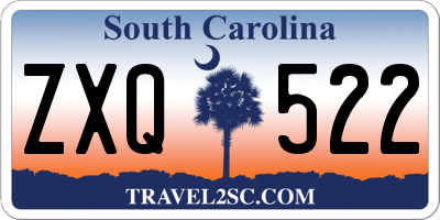 SC license plate ZXQ522