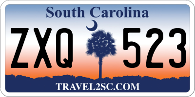 SC license plate ZXQ523