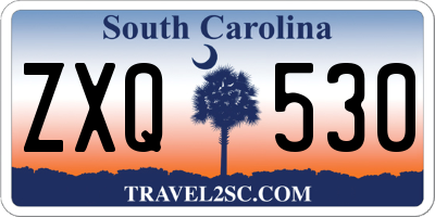SC license plate ZXQ530