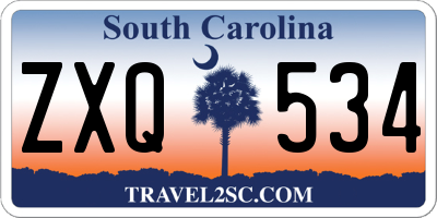 SC license plate ZXQ534