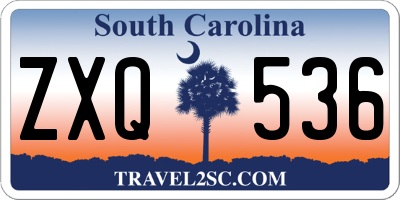 SC license plate ZXQ536