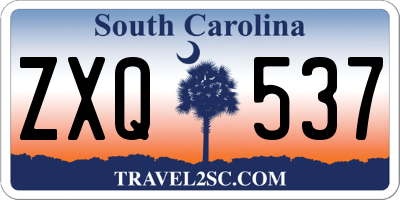 SC license plate ZXQ537