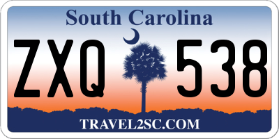 SC license plate ZXQ538