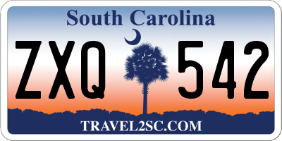 SC license plate ZXQ542