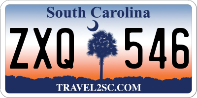 SC license plate ZXQ546