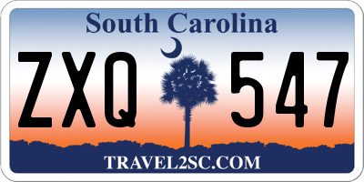 SC license plate ZXQ547