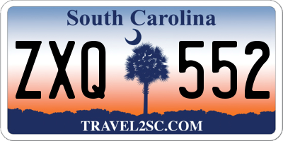 SC license plate ZXQ552