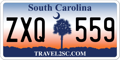 SC license plate ZXQ559