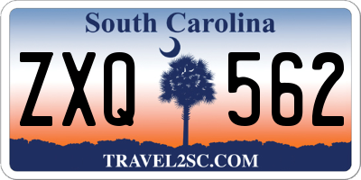 SC license plate ZXQ562