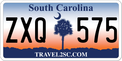 SC license plate ZXQ575