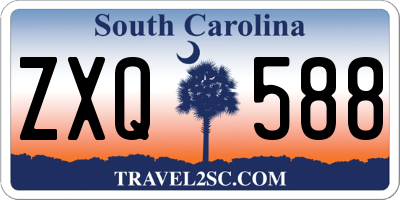 SC license plate ZXQ588