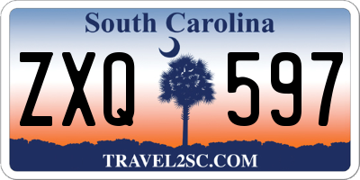 SC license plate ZXQ597