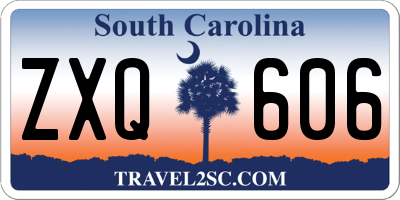 SC license plate ZXQ606