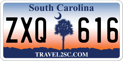 SC license plate ZXQ616