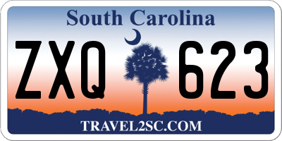 SC license plate ZXQ623