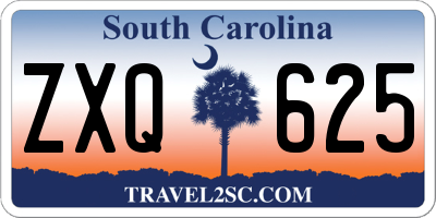 SC license plate ZXQ625