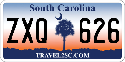 SC license plate ZXQ626