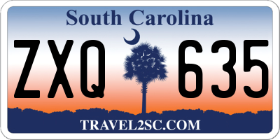 SC license plate ZXQ635