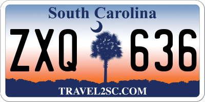 SC license plate ZXQ636