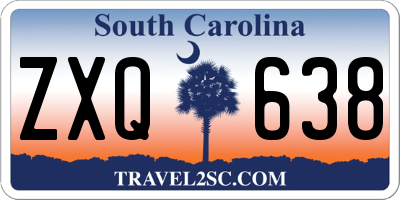 SC license plate ZXQ638