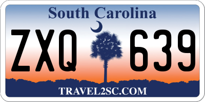 SC license plate ZXQ639