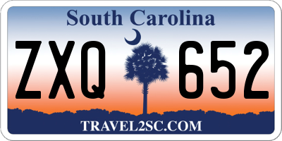 SC license plate ZXQ652