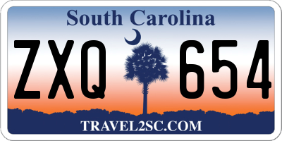 SC license plate ZXQ654