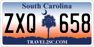 SC license plate ZXQ658
