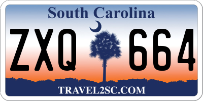 SC license plate ZXQ664