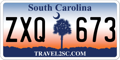 SC license plate ZXQ673