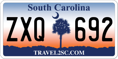 SC license plate ZXQ692