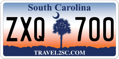 SC license plate ZXQ700