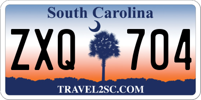 SC license plate ZXQ704