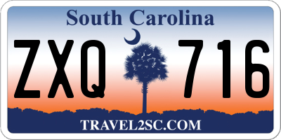 SC license plate ZXQ716