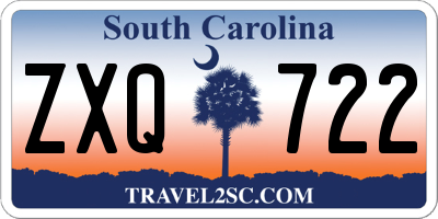 SC license plate ZXQ722