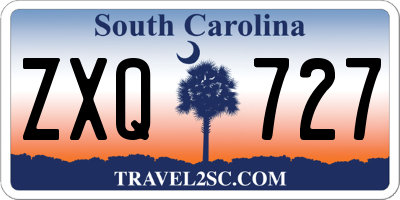 SC license plate ZXQ727